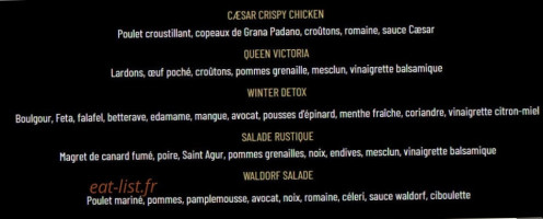 Au Bureau menu