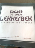 De Nieuwe Lekkerbek menu