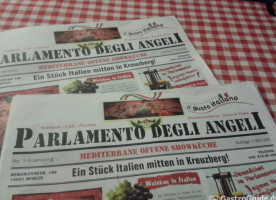 Parlamento Degli Angeli menu