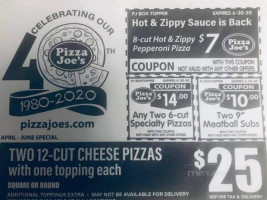 Pizza Joe's menu