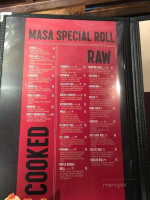 Masa Hibachi And Sushi menu