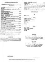 Creekside Pleasantville Diner menu