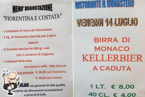 Il Monastero menu