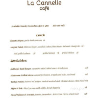 La Cannelle Cafe menu