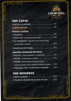 The Churchill Pub menu