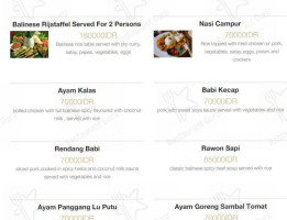 Warung Lu Putu menu