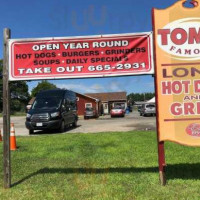 Tom's Famous Long Hot Dog Grill outside