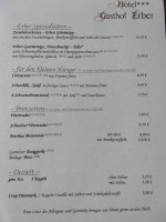 Gasthof Erber Gmbh Co. Kg menu