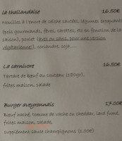 Le Millefeuille menu