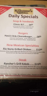 Ranchers Grill menu