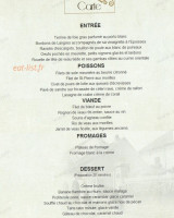 Aux Trois Provinces menu