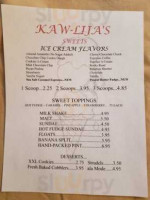 Kaw-lija's menu