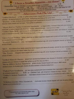 Reichhold's Cafe menu