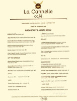 La Cannelle Cafe menu