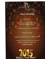 Pure Passion menu