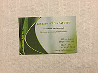 La Payotte menu