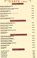 Le Khedive menu