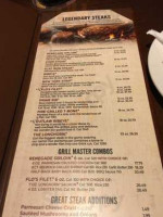 Longhorn Steakhouse menu