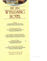 Wyalusing Restaurant Bar menu