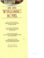 Wyalusing Restaurant Bar menu