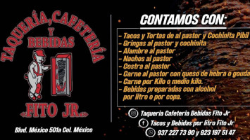 Taqueria Y Bebidas Fito Jr menu