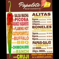 Papalote menu