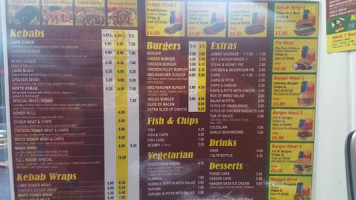 Wellingborough Kebab House menu