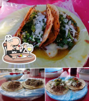 Tacos De Birria Cabeza Y Quesabirrias Y Jugos food