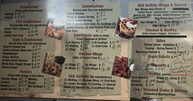 S G Seafood House menu