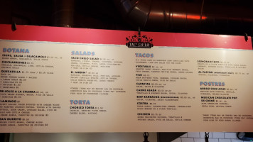 Taco Chelo menu