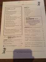 The Good King Tavern menu