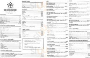 Golden Chow Mein Restaurant menu