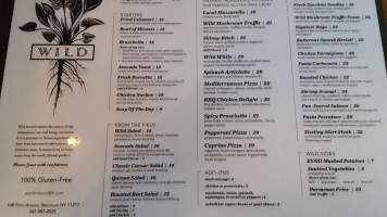 WILD - Park Slope menu