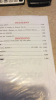 Restaurant Mimosa menu