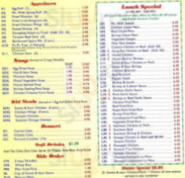 Mr. Wok Chinese menu