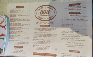 Noa menu