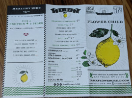 Flower Child Las Vegas menu