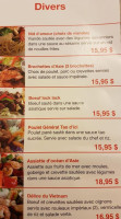 Asie D'ici menu