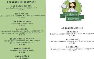 Cindisch Soulfood menu