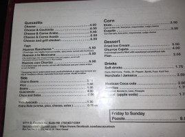 Las Cazuelas menu