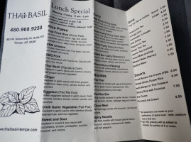 Thai Basil menu