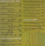 Hillarys Thai menu