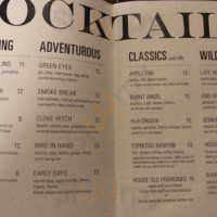 The Portland Hunt Alpine Club menu