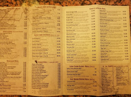 Saigon Tokyo menu