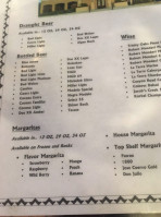 Margaritas Mexican menu