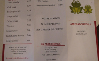 Le Bistrot Am Fraeschepull menu