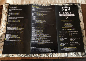 Gianna's Pizza menu