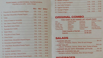 A S Italian Pork Store menu