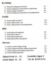 Lilja Sushi menu