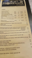 de la Promenade menu